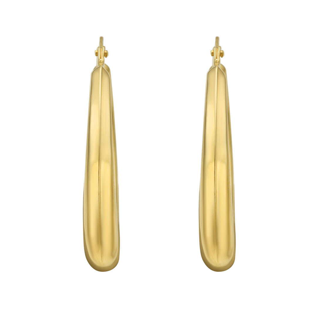 14K Gold Classic Round Hoops