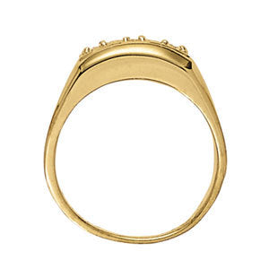 14K White Gold 3-Stone Round Diamond Ring
