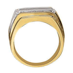 18K White Gold 1 ct Diamond Mens Channel Ring