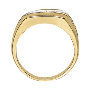 14K White Gold 1 ct Three Stone Diamond Ring