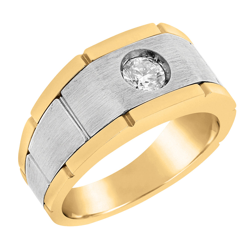 14K White Gold Round Diamond Fashion Ring