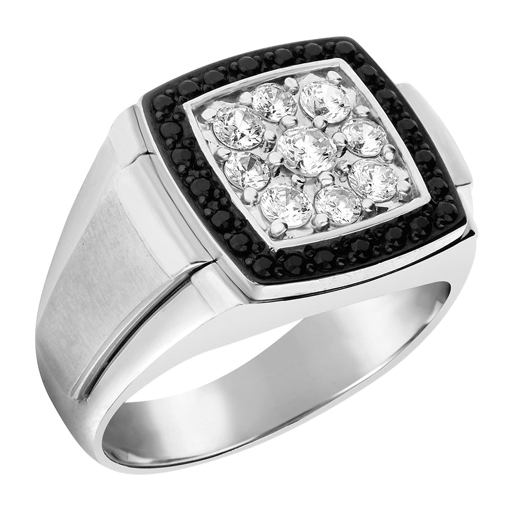18K White Gold Round Diamond Fashion Ring
