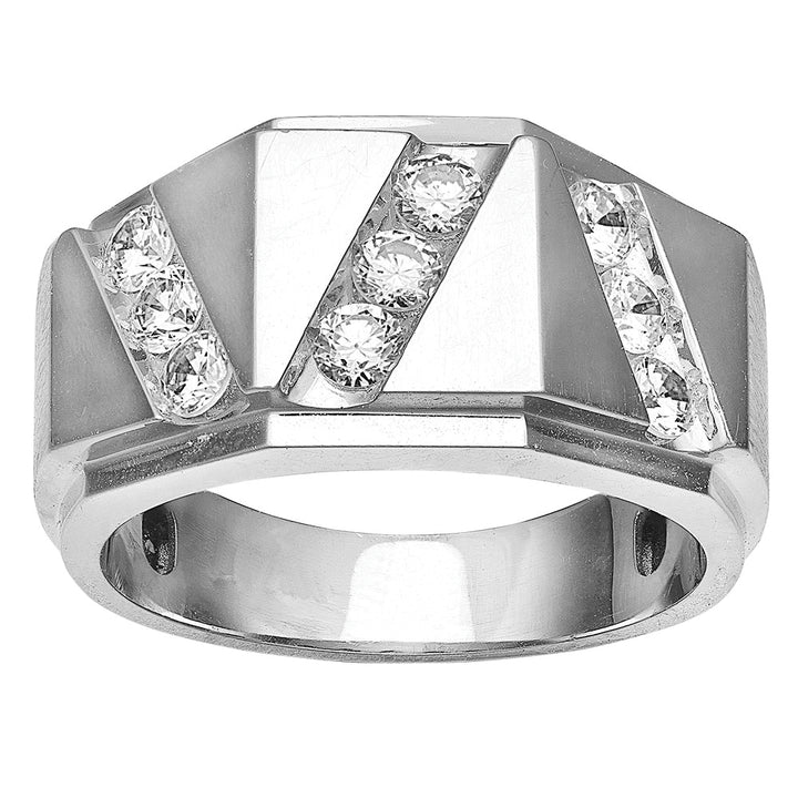 14K White Gold Multi-Diamond Fashion Ring