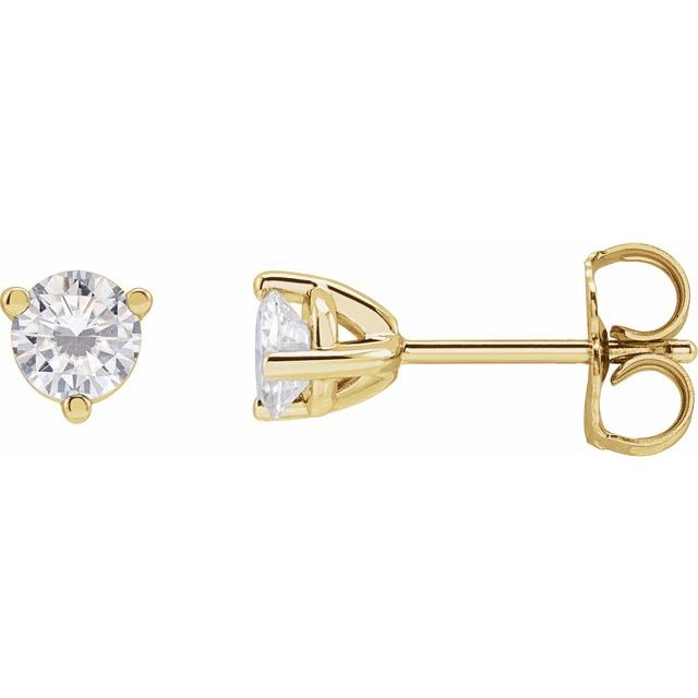 Round 3-Prong Stuller Moissanite™ Stud Earrings