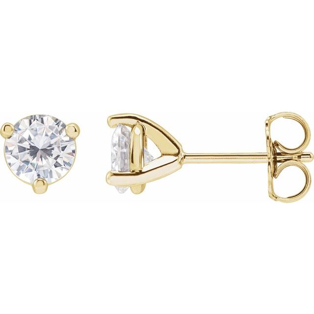 Round 3-Prong Stuller Moissanite™ Stud Earrings