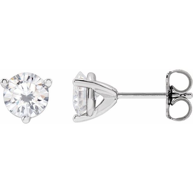 Round 3-Prong Stuller Moissanite™ Stud Earrings