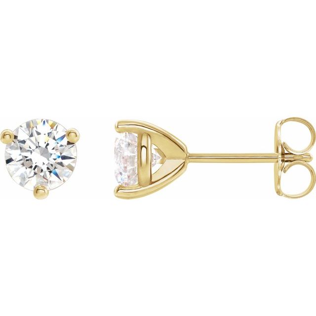 Round 3-Prong Stuller Moissanite™ Stud Earrings