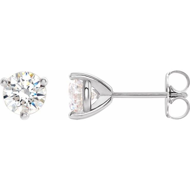 Round 3-Prong Stuller Moissanite™ Stud Earrings