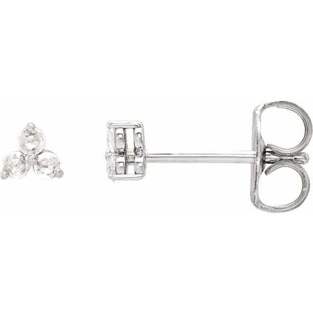 Round Three-Stone Earrings