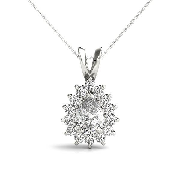 Round Diamond Halo Pendant