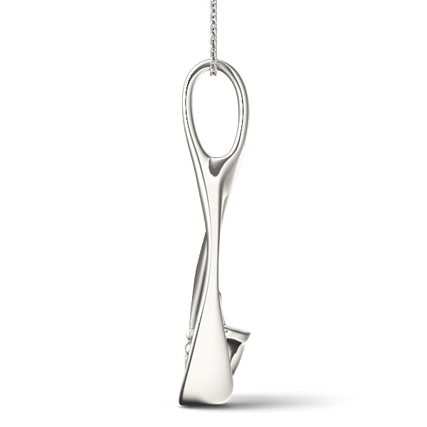Platinum 0.8 CT Diamond Solitaire Pendant