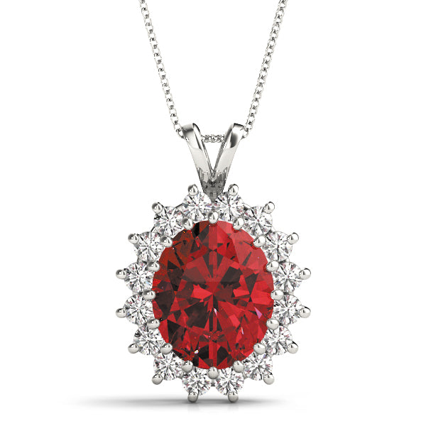 Multi-Diamond Round Pendant in Precious Metals