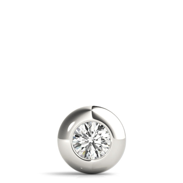 Platinum 1 CT Round Diamond Solitaire Pendant
