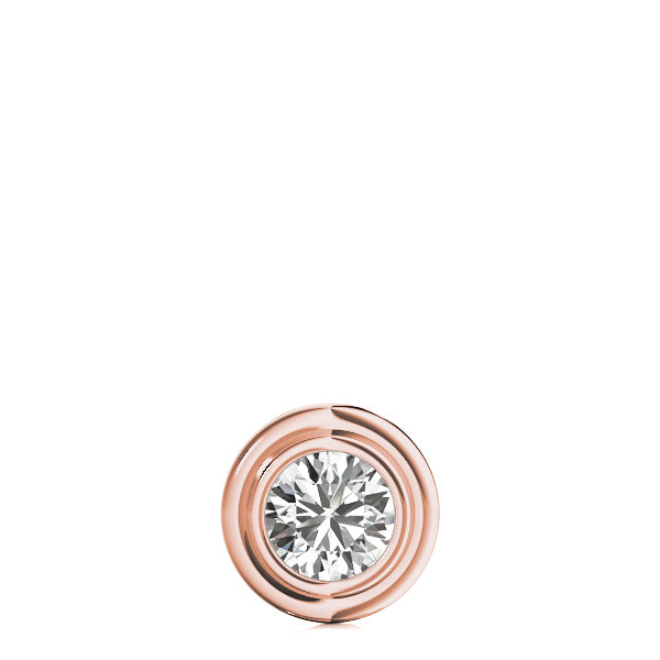 18K Rose Gold 1ct Round Diamond Pendant