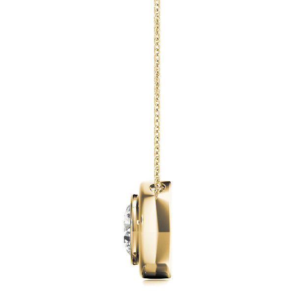 18K Yellow Gold 1ct Diamond Solitaire Pendant