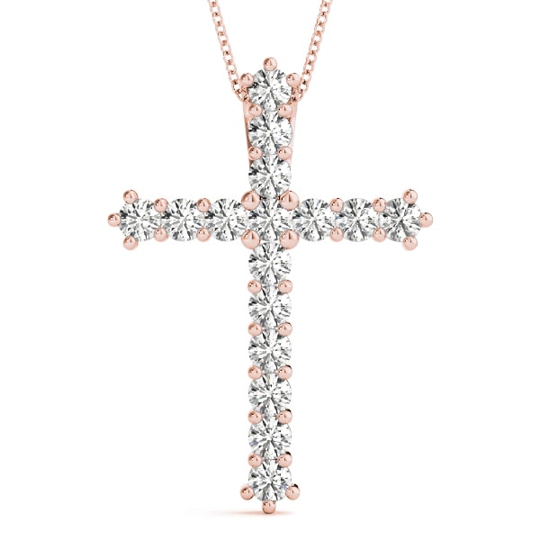 14K Rose Gold 1 ct tw Fashion Diamond Pendant