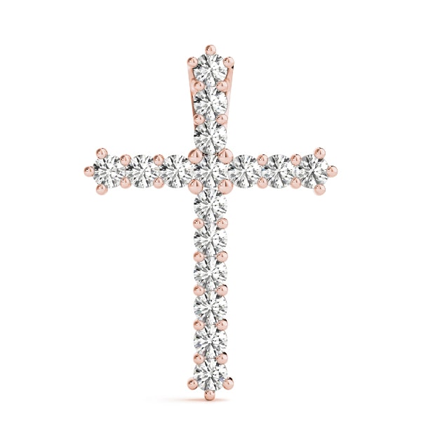 14K Rose Gold 1 ct tw Fashion Diamond Pendant