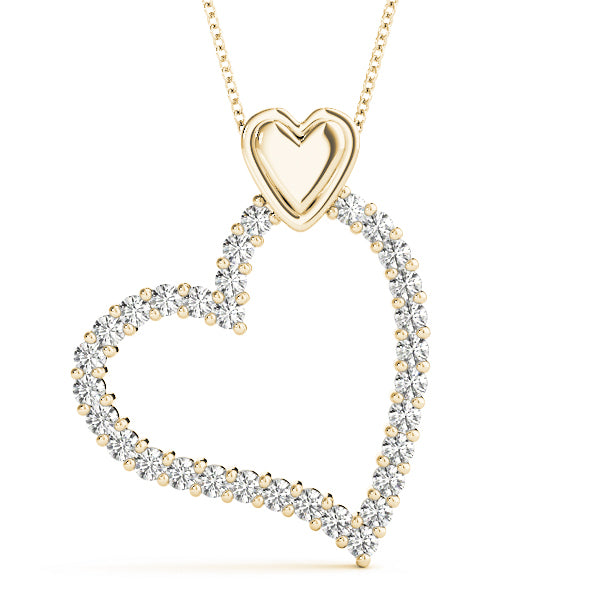 14K Yellow Gold Diamond Cluster Fashion Pendant