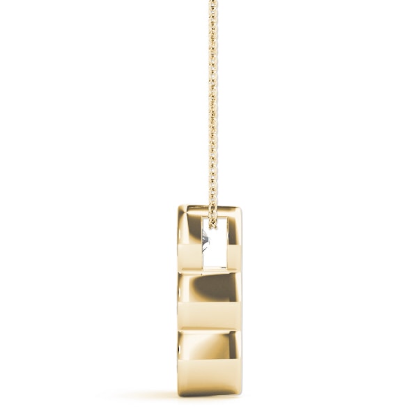 18K Yellow Gold 1 ct tw Three Stone Diamond Pendant