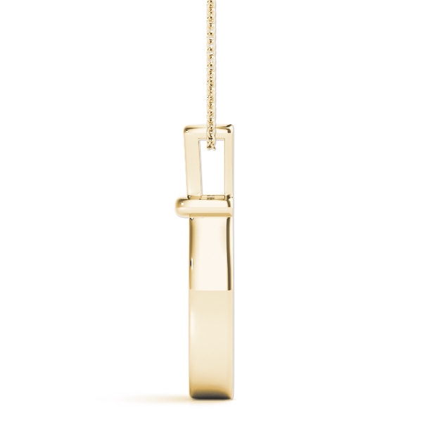 14K Yellow Gold 1/2 ct tw Three Stone Diamond Pendant