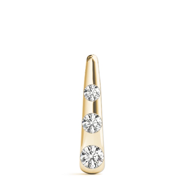 18K Yellow Gold 1/2 ct tw Three Stone Diamond Pendant
