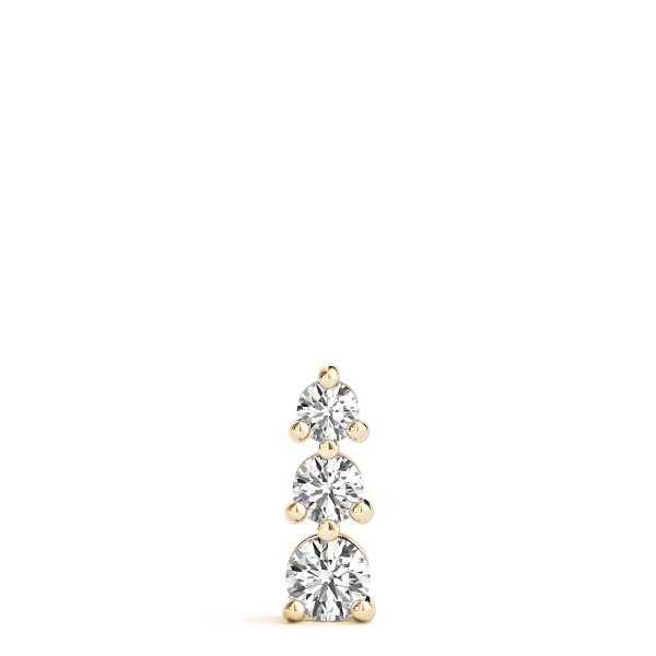 14K Yellow Gold 1 ct tw Three Stone Diamond Pendant