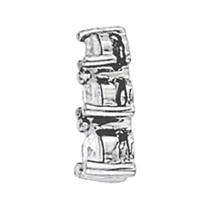 Platinum 1 CT Round Diamond Three Stone Pendant
