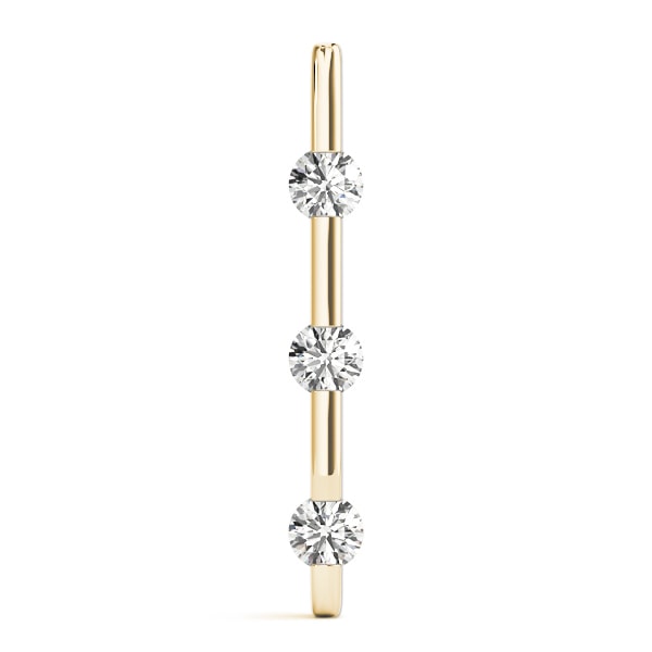 18K Yellow Gold 1 ct tw Three Stone Diamond Pendant