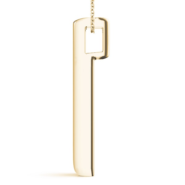 14K Yellow Gold 1/2 ct tw Three Stone Diamond Pendant