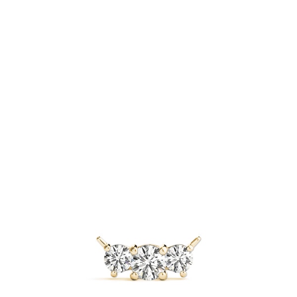 18K Yellow Gold 7/8 ct tw Three Stone Diamond Pendant