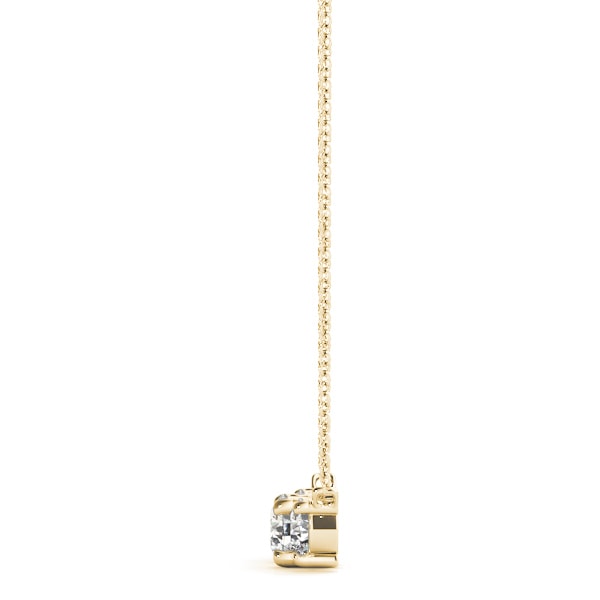 14K Yellow Gold 7/8 ct tw Three Stone Diamond Pendant