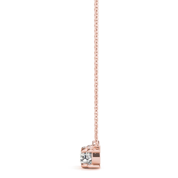 18K Rose Gold 7/8 ct tw Three Stone Diamond Pendant