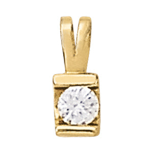 1 CT Platinum Round Diamond Solitaire Pendant