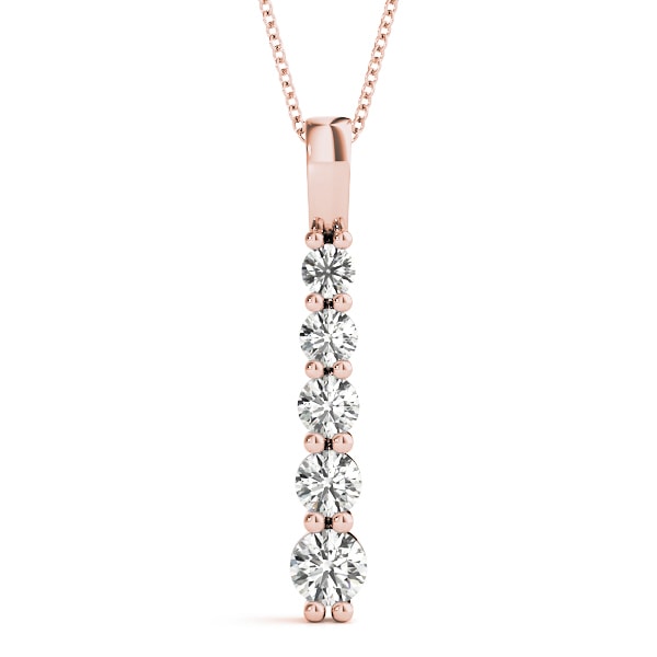 14K Rose Gold 1/2 ct tw Fashion Diamond Pendant