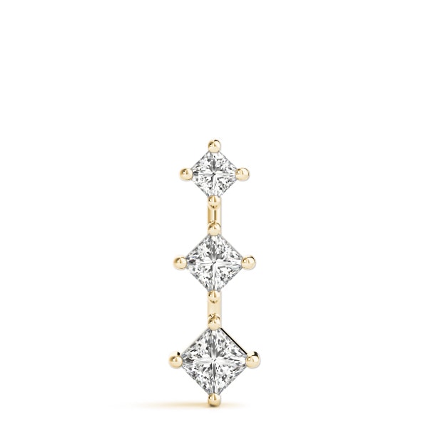 18K Yellow Gold 1 ct tw Three Stone Diamond Pendant
