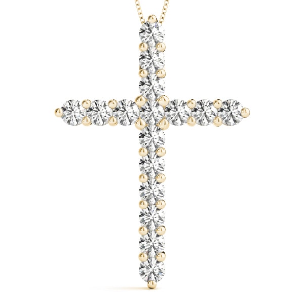 18K Yellow Gold 1 1/3 ct tw Fashion Diamond Pendant