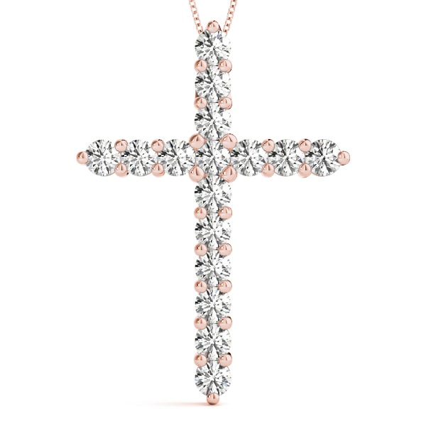 18K Rose Gold 1 1/3 ct tw Fashion Diamond Pendant