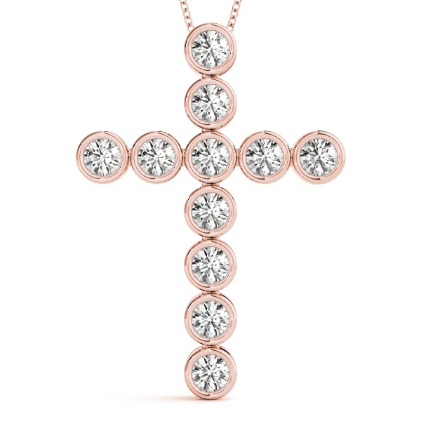 14K Rose Gold 1 ct tw Fashion Diamond Pendant
