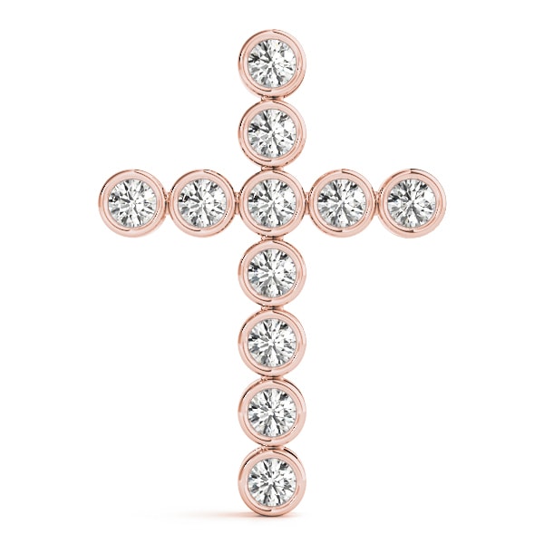 14K Rose Gold 1 ct tw Fashion Diamond Pendant