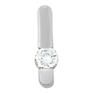 Platinum 1/2 CT Diamond Solitaire Pendant Necklace