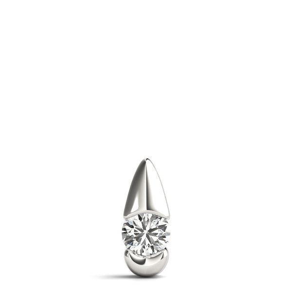 14K White Gold 1/2 ct Diamond Solitaire Pendant