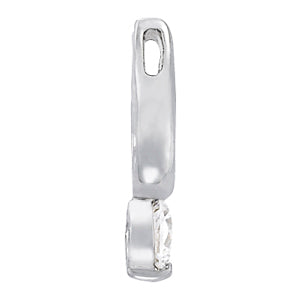 14K White Gold 1/2 ct Diamond Solitaire Pendant