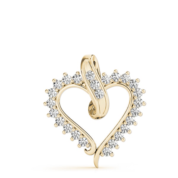 18K Yellow Gold 1/2 ct tw Fashion Diamond Pendant