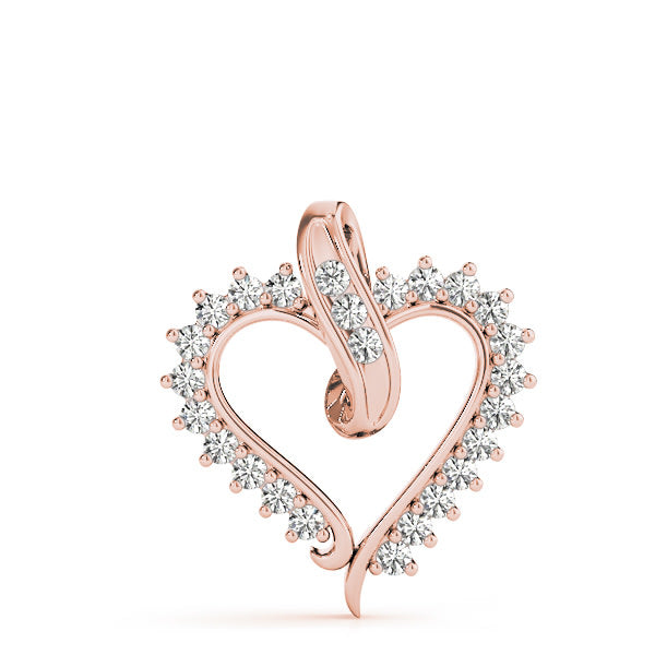 14K Rose Gold 1/2 ct tw Fashion Diamond Pendant