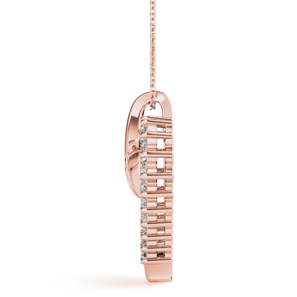 18K Rose Gold 1/2 ct tw Fashion Diamond Pendant