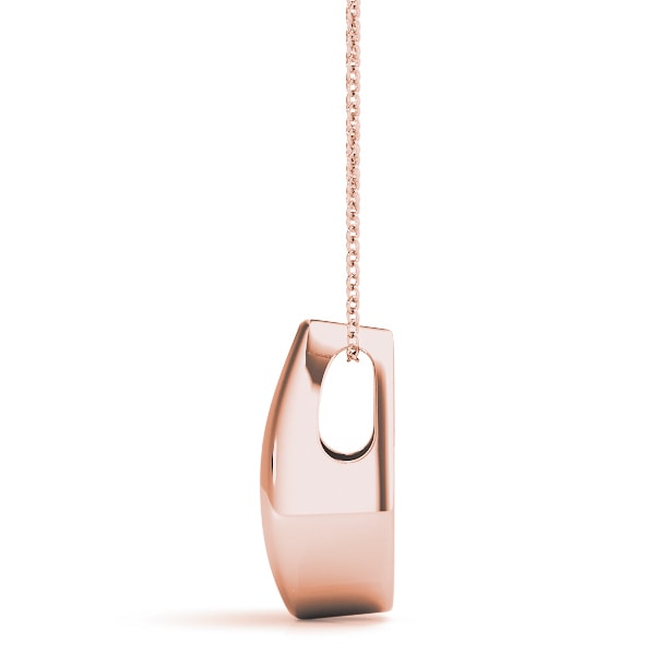 18K Rose Gold 1 ct tw Three Stone Diamond Pendant