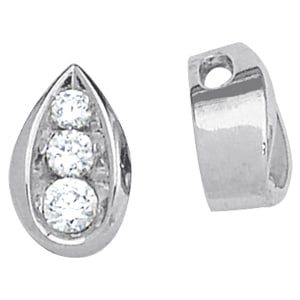 Platinum 1 ct tw Three Stone Diamond Pendant