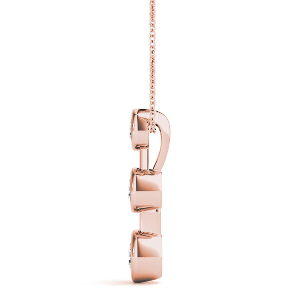 14K Rose Gold 0.35ctw Round Diamond Pendant