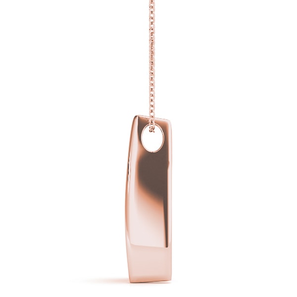 18K Rose Gold 1/2 ct tw Three Stone Diamond Pendant