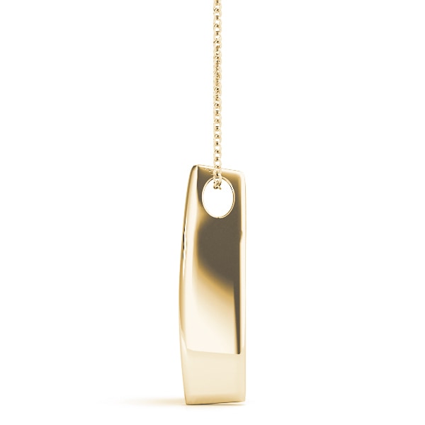 18K Yellow Gold 1/2 ct tw Three Stone Diamond Pendant